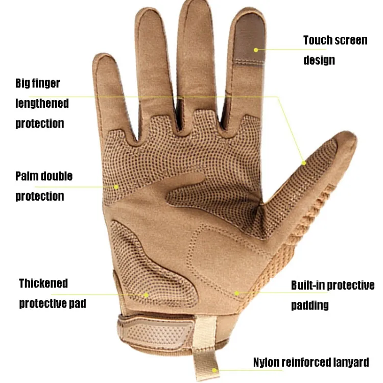 B28 Outdoor Rding Motorcycle Protective Anti-Slip Wear-Resistant Mountaineering Sports Gloves, Size: S(Army Green)