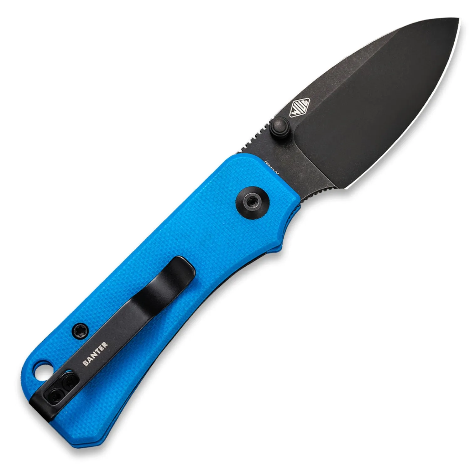 Baby Banter Pocket Knife - Blue G10 - Black Stonewash Nitro V