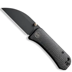 Banter Pocket Knife - Black Micarta - Black Stonewash S35VN Wharncliffe