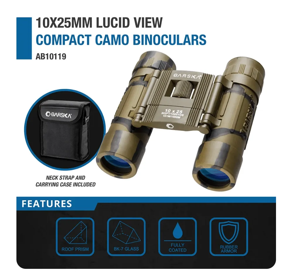 Barska 10x25mm Lucid View Compact Camo