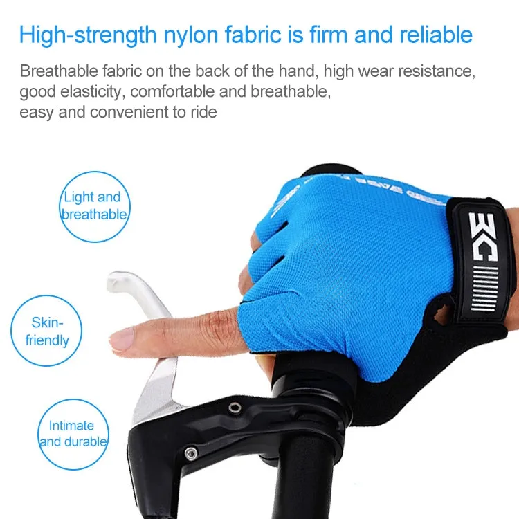 BaseCamp BC-204 Bicycle Half Finger Gloves Lycra Fabric Cycling Gloves, Size: S(Blue)