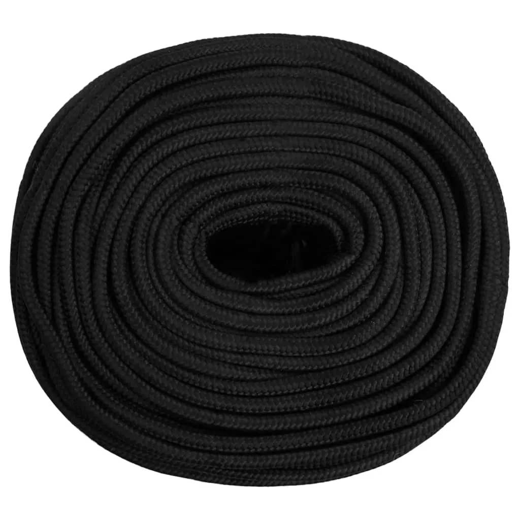 Boat Rope Full Black 8 mm 500 m Polypropylene