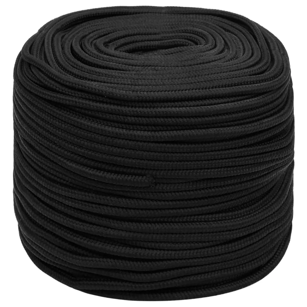 Boat Rope Full Black 8 mm 500 m Polypropylene