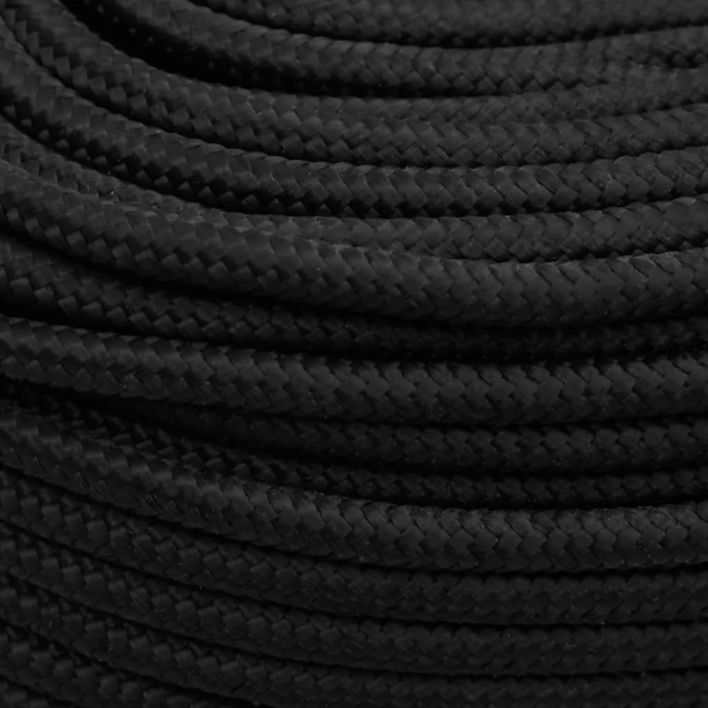 Boat Rope Full Black 8 mm 500 m Polypropylene