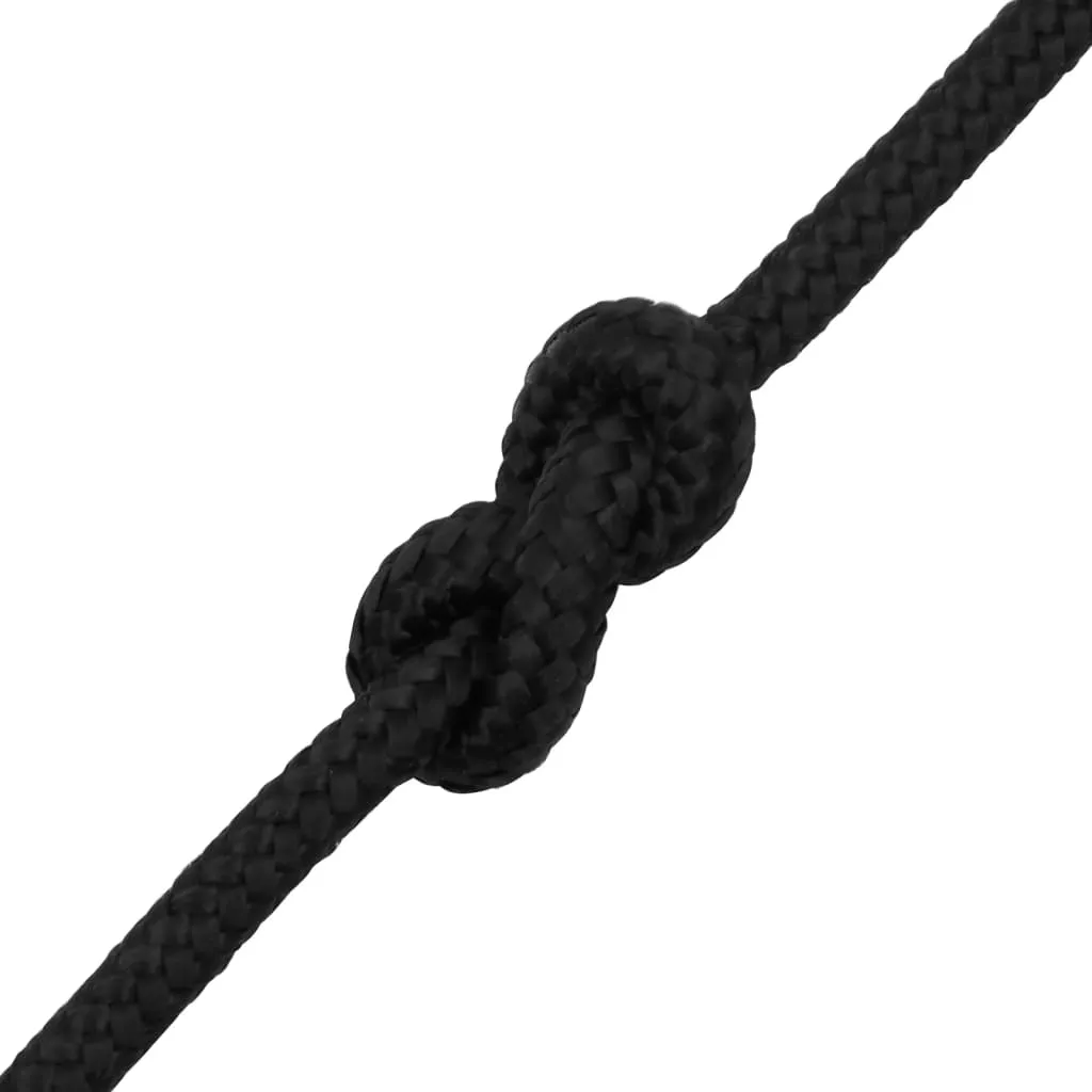 Boat Rope Full Black 8 mm 500 m Polypropylene