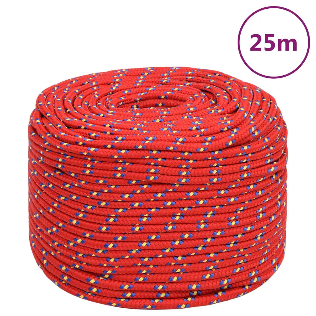 Boat Rope Red 10 mm 25 m Polypropylene