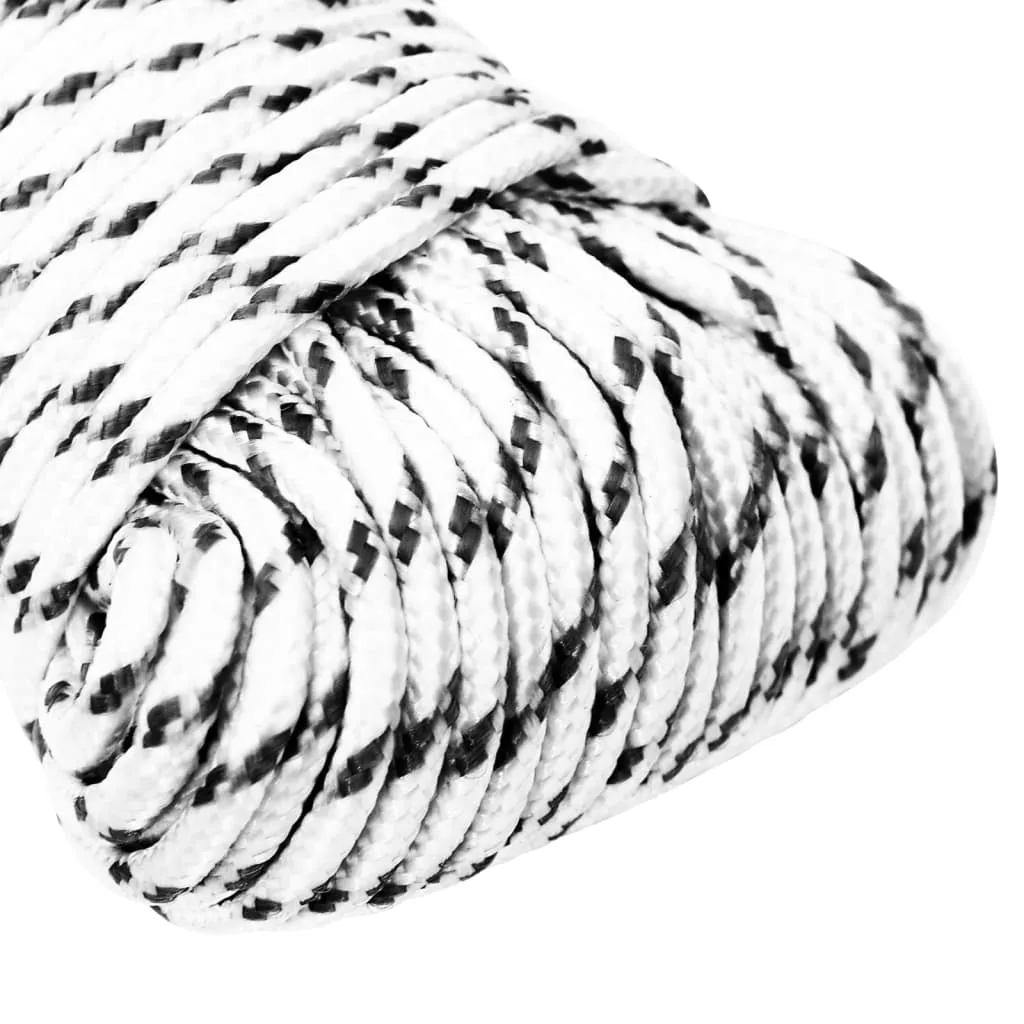 Braided Boat Rope White 4 mmx50 m Polyester