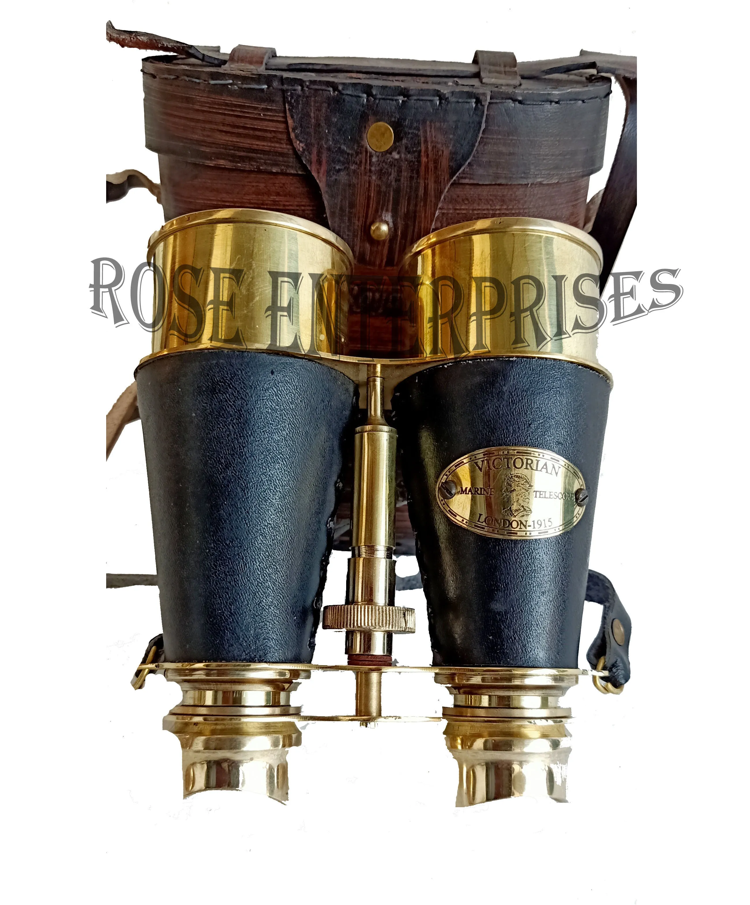 Brass Leather Binocular with Leather Case BB08