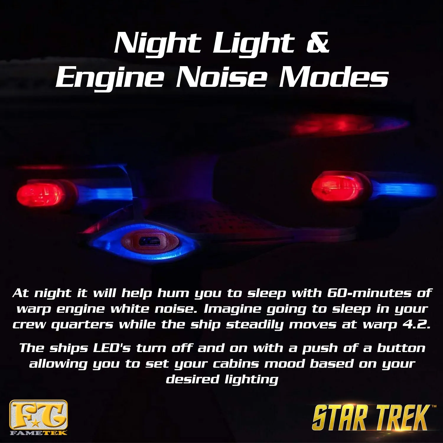 BUNDLE - Star Trek Enterprise 1701-D Bluetooth Speaker, with Starfleet Academy Qi Charger