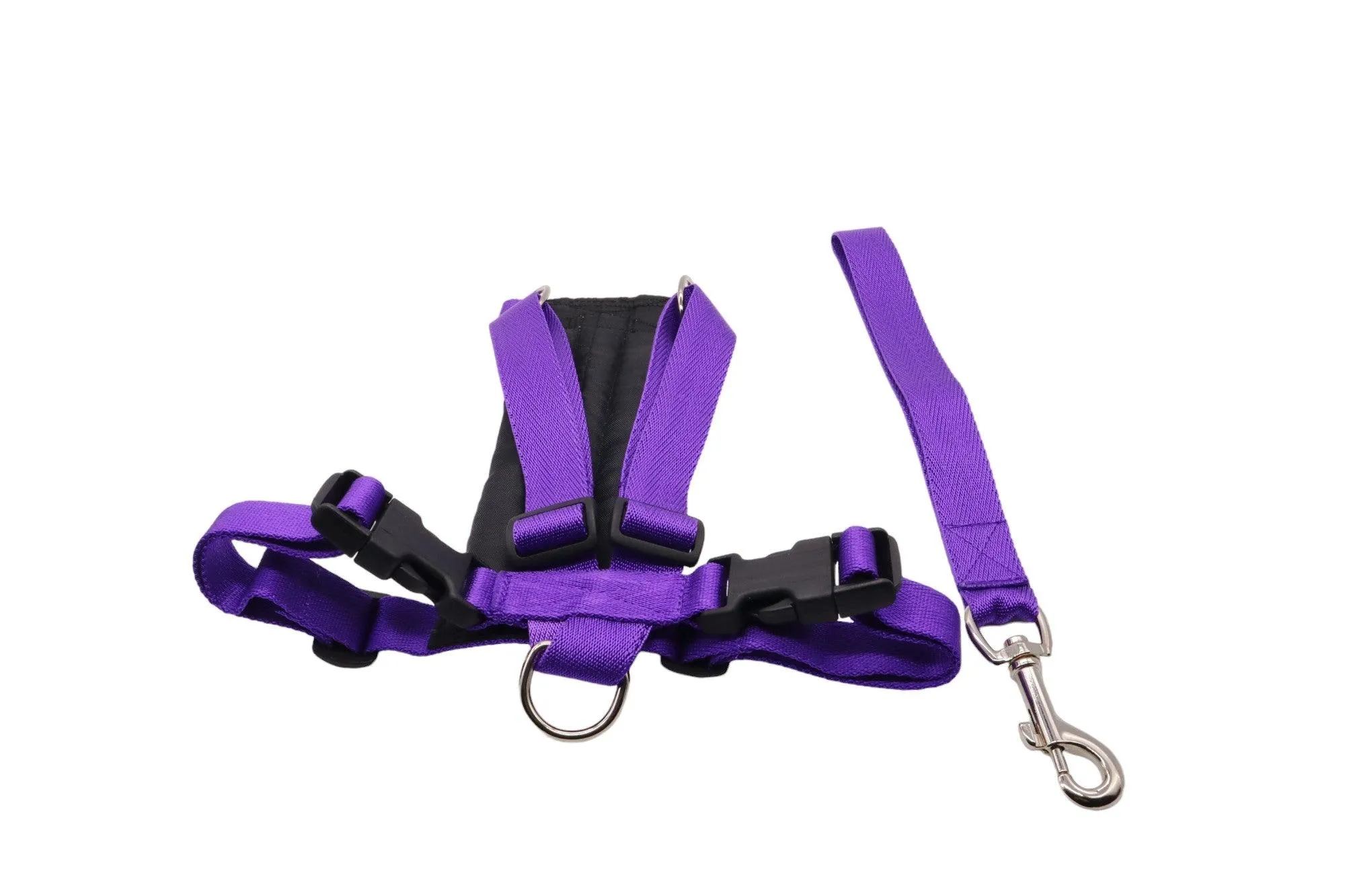 Car Safety Harness for Dogs - Fabric Dog Harness with Matching Handle