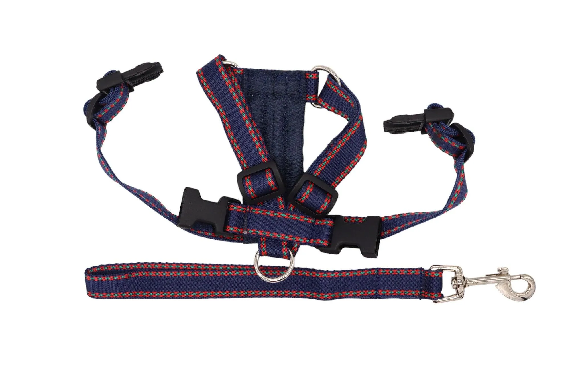 Car Safety Harness for Dogs - Fabric Dog Harness with Matching Handle