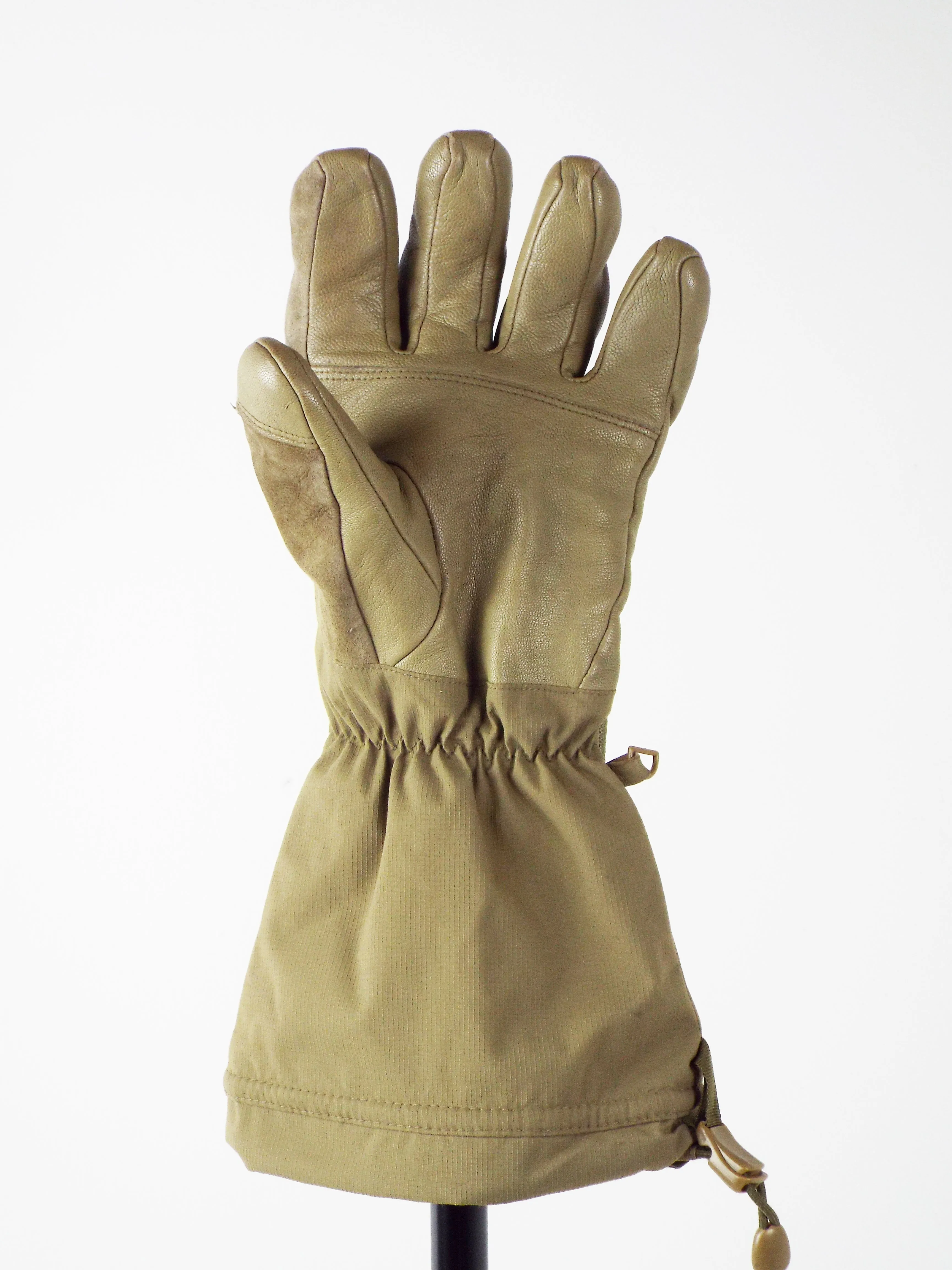 Dutch Military - Olive Green - Rip-stop Insulated gloves w/ leather palms and fingers