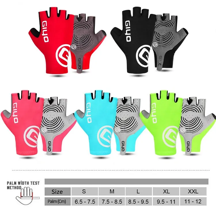 GIYO Outdoor Half-Finger Gloves Mountain Road Bike Cycling Gloves, Size: S(Red)