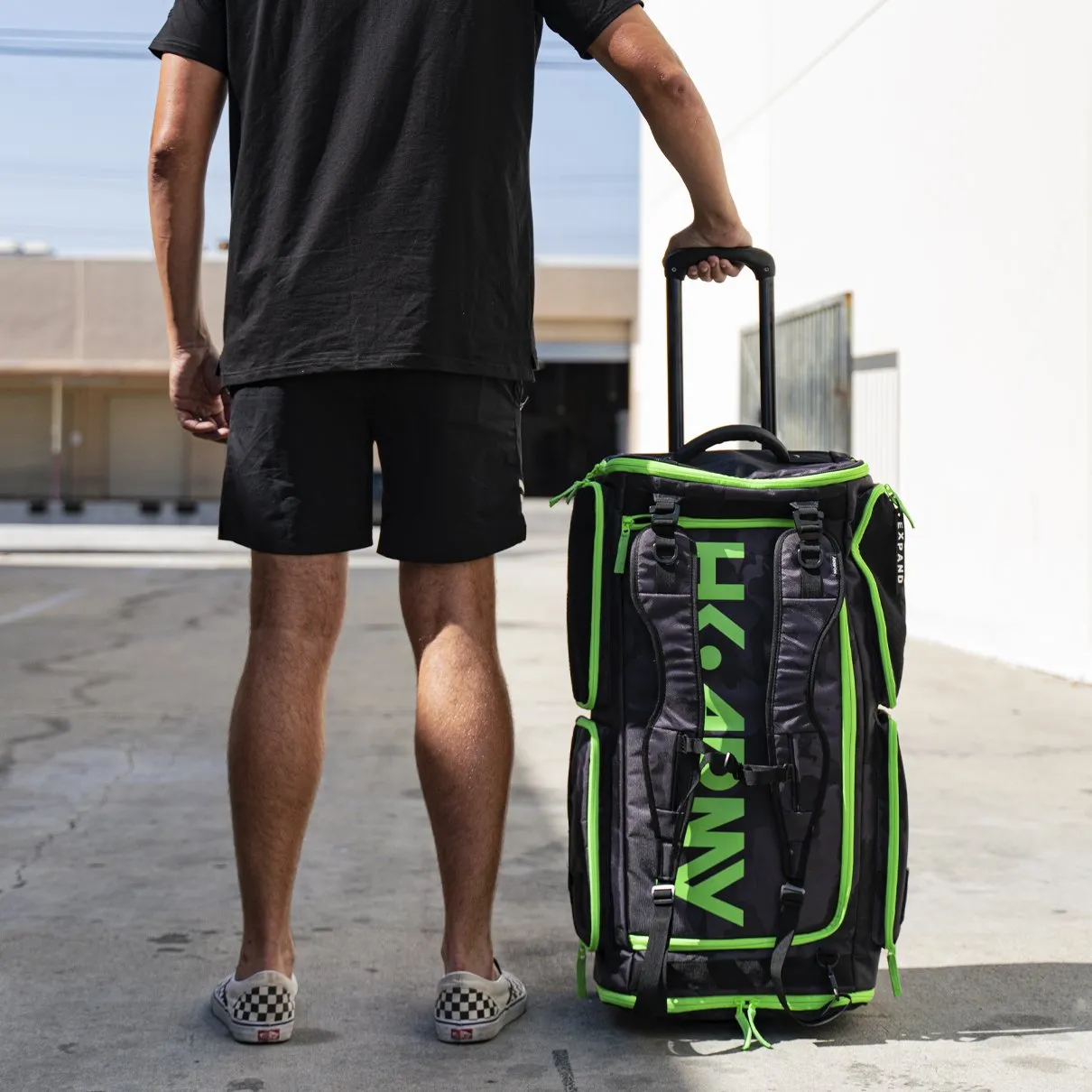 HK Army Expand Roller Gearbag - Shroud Black / Green