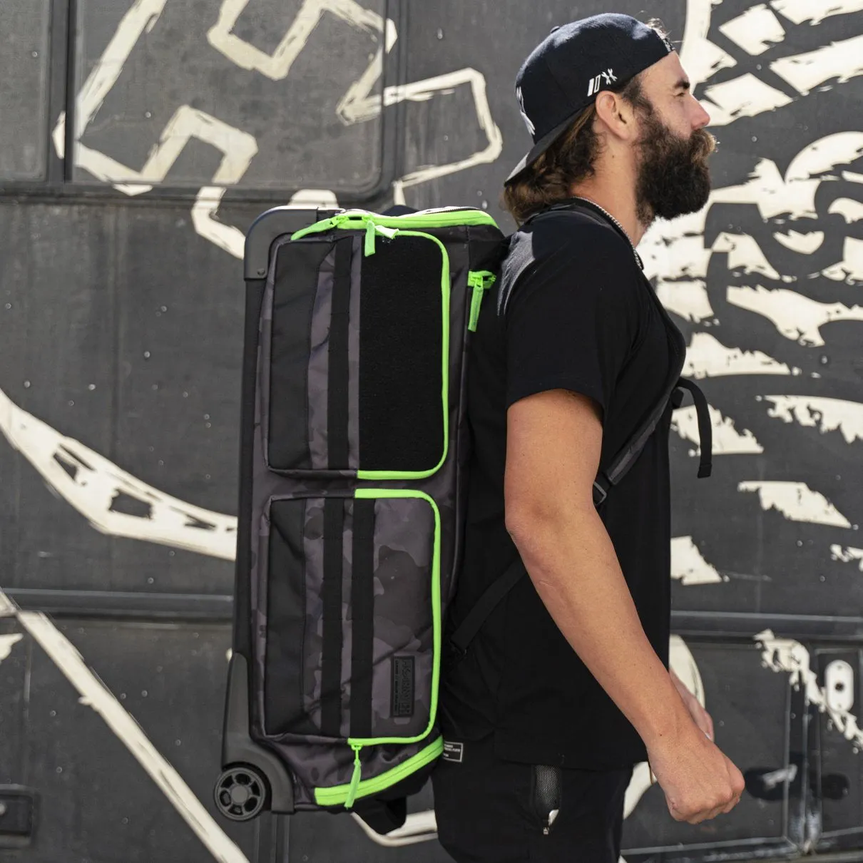 HK Army Expand Roller Gearbag - Shroud Black / Green