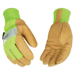 Kinco Hi-Vis Insulated Pigskin Leather Palm Gloves