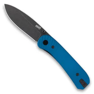 Lander 1 Pocket Knife - Limited Edition Solar Flare Aluminum Scales - S35VN - Blue