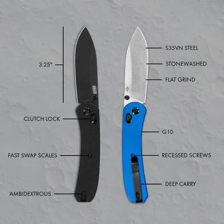 Lander 2 Pocket Knife - Black G10 - Clutch Lock