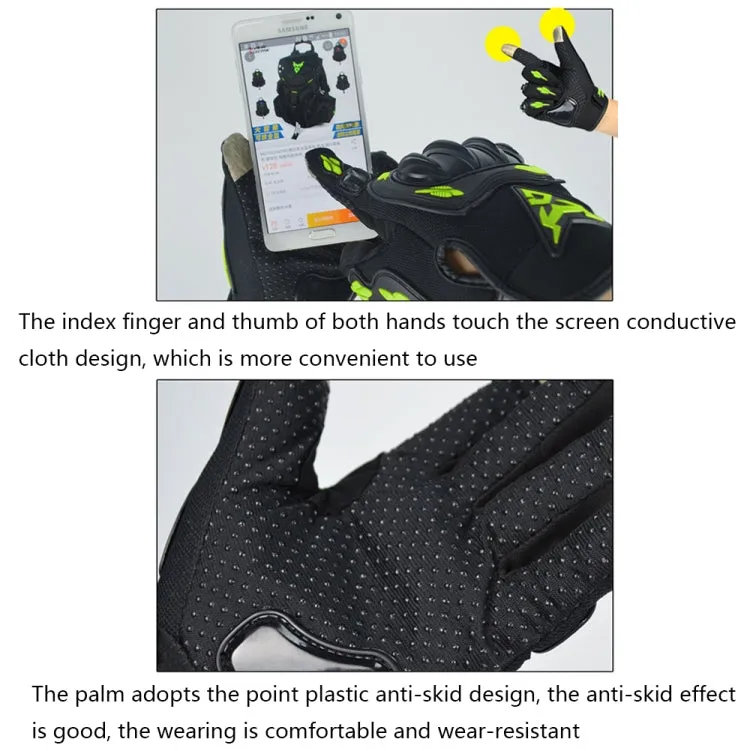 MOTOCENTRIC 13-MC-010 Touch Screen Motorcycle Breathable Gloves, Specification: M(Gray)