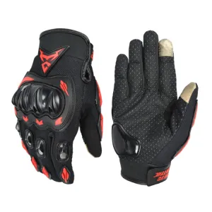 MOTOCENTRIC 13-MC-010 Touch Screen Motorcycle Breathable Gloves, Specification: XL(Red)