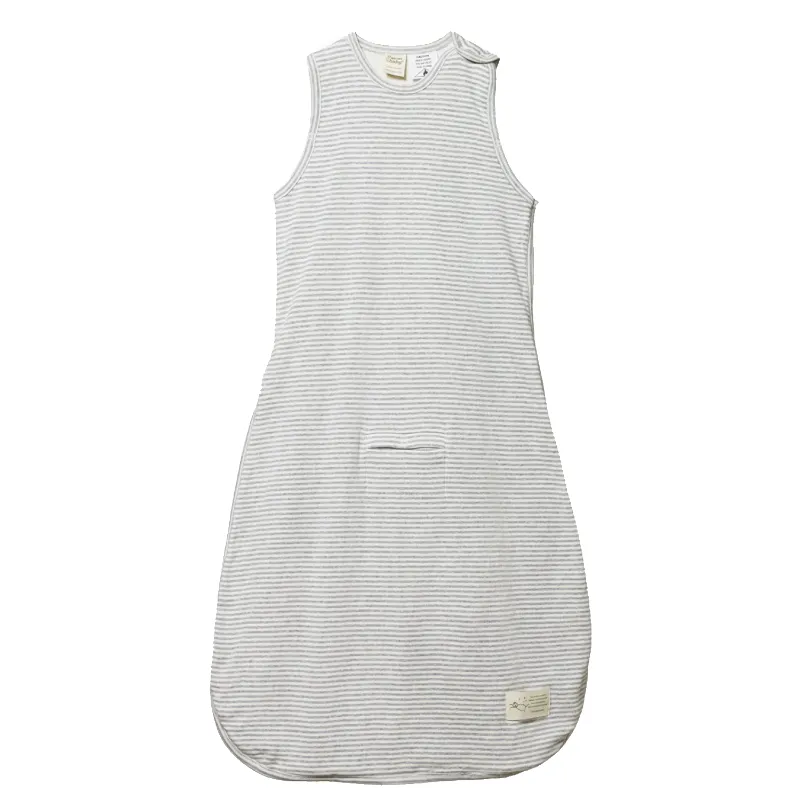 Nature Baby Organic Cotton Sleeping Bag - Grey Marle Stripe