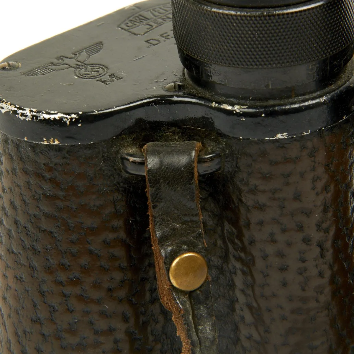 Original German WWII U-Boat Kriegsmarine 7x50 Binoculars with USGI Custom Made Leather Case