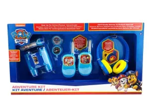 Paw Patrol 5-In-1 Adventure Set: Flashlight, Compass, Binoculars, Walkie Talkie, Pw-V302 Ekids Headphones