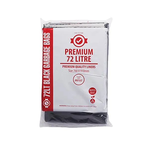 Premium Heavy Duty 72Lt Black Bin Liners