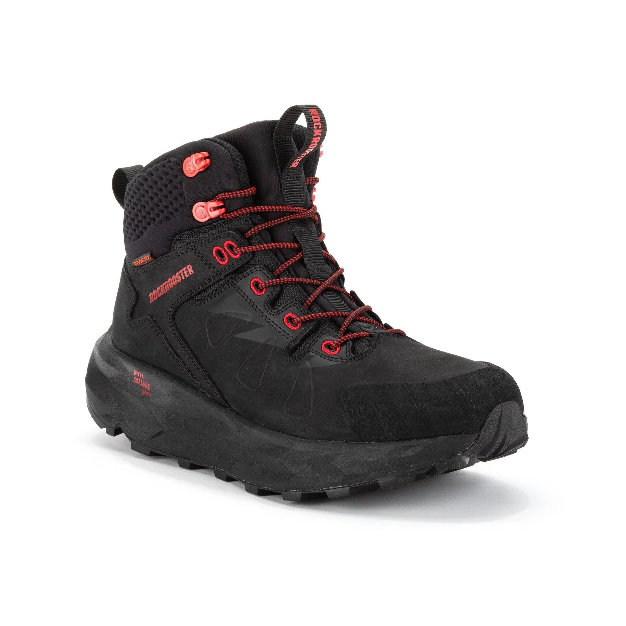 ROCKROOSTER Farmington Black 6 Inch Waterproof Hiking Boots with