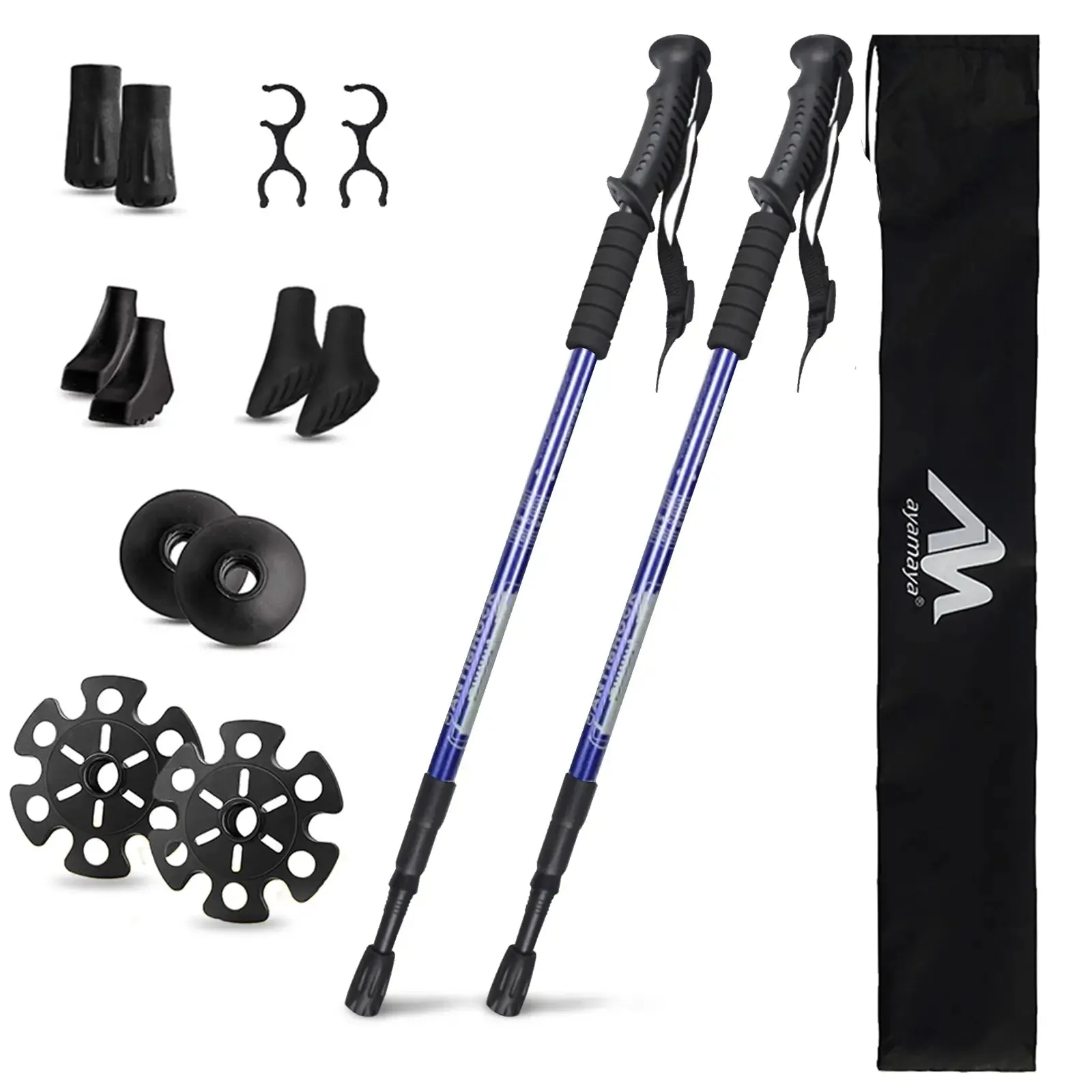 SummitEase Elite Trekking Poles| Walking Stick| Adjustable Anti-Shock Alpenstock