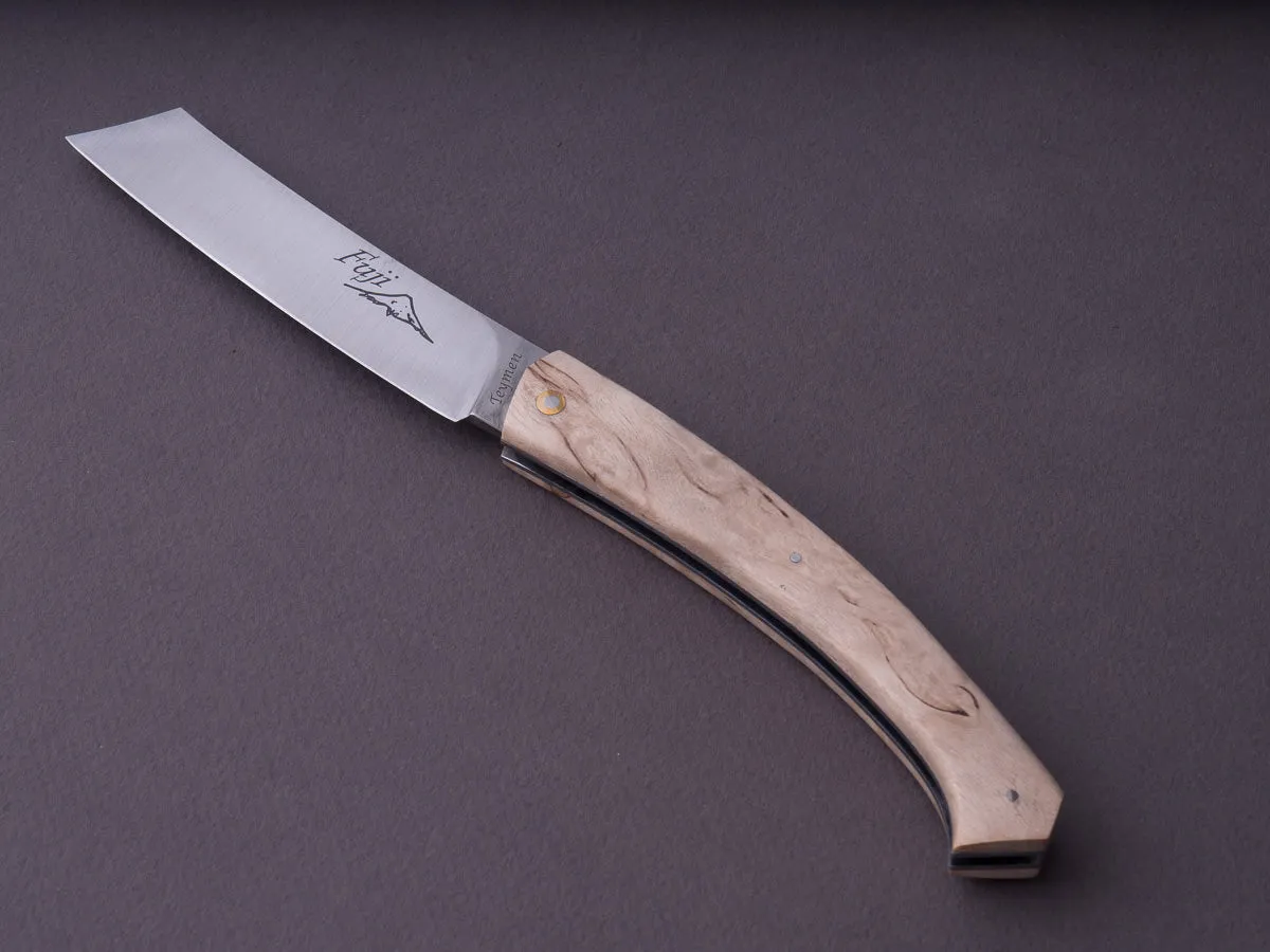 Teymen - Fuji - 100mm Folding Knife - Birchwood Handle