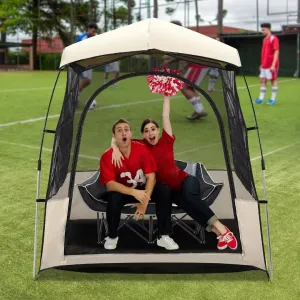 timeless Sport Tent with Removable Top Cover and Sealed Floor, Instant Pop-Up Tent Shelter Weather Proof Pod, Outdoor Bubble Tent Screen House Room with Mesh Windows (Mesh, 1-2 People)