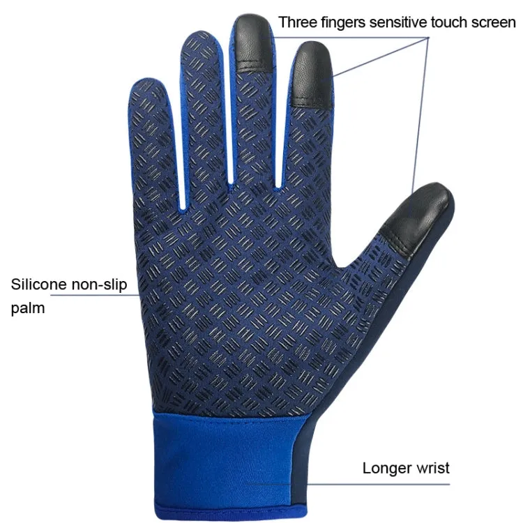 Winter Outdoor Riding Sports Waterproof Touch Screen Glove, Size: XL(H041 Red)