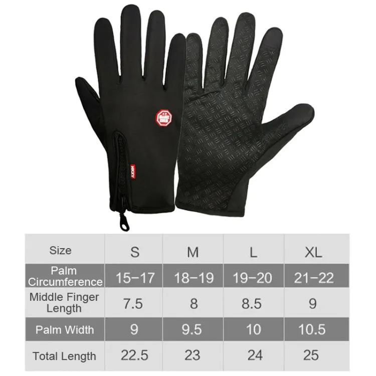 Winter Outdoor Riding Sports Waterproof Touch Screen Glove, Size: XL(H041 Red)