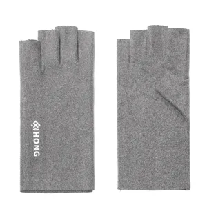 WST-41 Winter Thin Flannel Warm Finger Gloves Nail Protective Gloves, Spec: Finger (Grey)